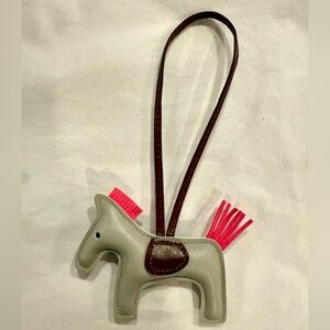 Gray and Pink Horse Handbag Charm